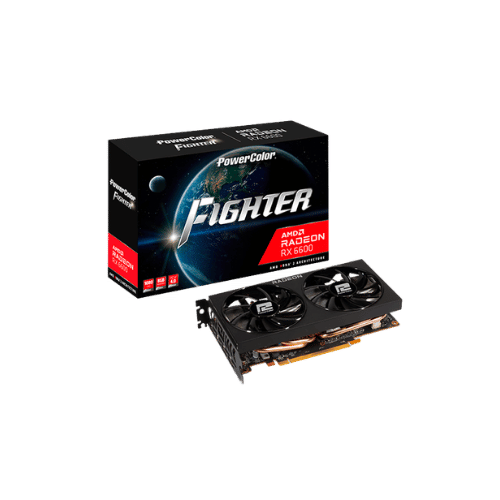 Powercolor Fighter RX 6600 XT 8GB GDDR6 Graphics Card AXRX 6600XT 8GBD6-3DH Powercolor Fighter RX 6600 XT 8GB GDDR6 Graphics Card AXRX 6600XT 8GBD6-3DH